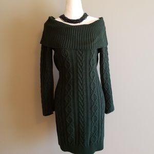 Great forest green sweater dress